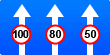 Дорожный знак - Число полос