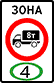 Дорожный знак - Зона с ограничением экологического класса по видам транспортных средств