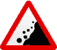 Дорожный знак - Падение камней