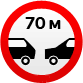 Дорожный знак - Ограничение минимальной дистанции