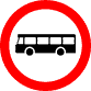 Дорожный знак - Движение автобусов запрещено