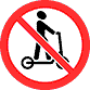 Дорожный знак - Движение на средствах индивидуальной мобильности запрещено