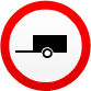 Дорожный знак - Движение с прицепом запрещено