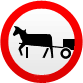Дорожный знак - Движение гужевых повозок запрещено