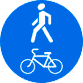 Дорожный знак - Пешеходная и велосипедная дорожка с совмещенным движением (велопешеходная дорожка с совмещенным движением)