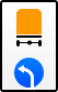 Дорожный знак - Направление движения транспортных средств с опасными грузами - налево