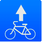 Дорожный знак -  Полоса для велосипедистов