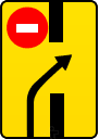Дорожный знак - Предварительный указатель перестроения на другую проезжую часть