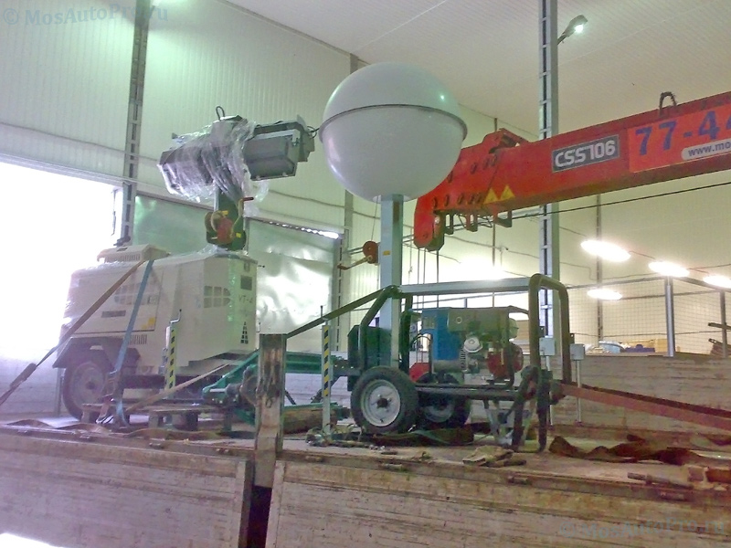 Перевозка систем автономного освещения строительных площадок со склада в Реутово на выставку ВВЦ.