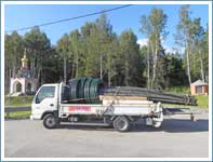 Перевозка оборудования для заправок автомобилем с гидробортом в город Смоленск.