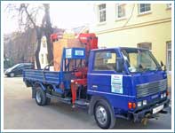 Перевозка печатного станка весом 340 кг мини манипулятором улица Волхонка.